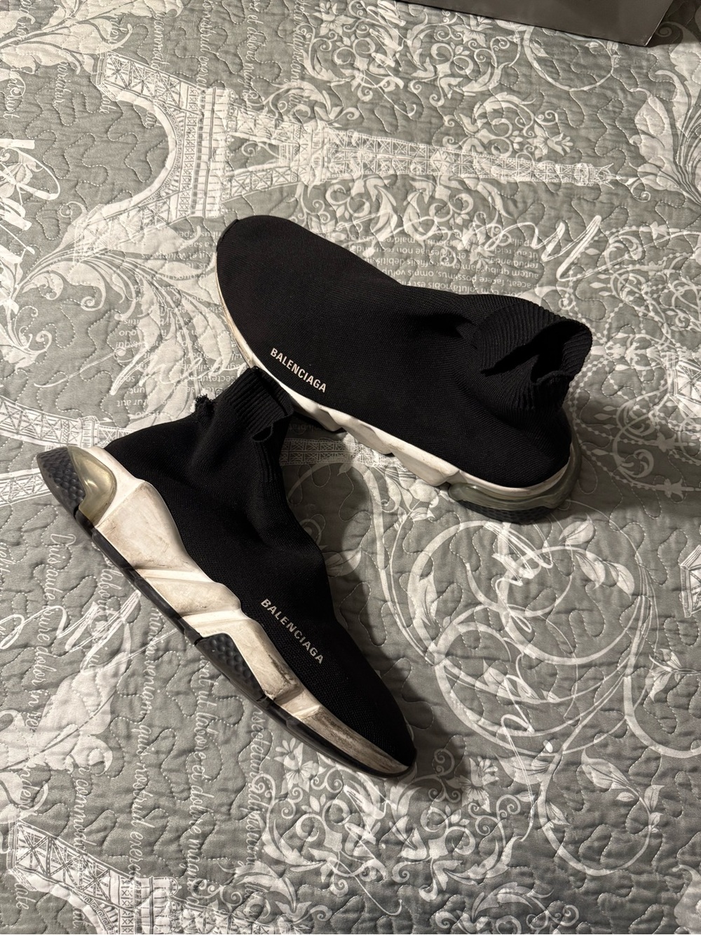 Balenciaga Black Sock Knit Speed Trainer Sneakers